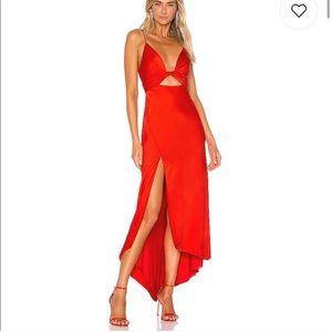 Red Satin Dress
